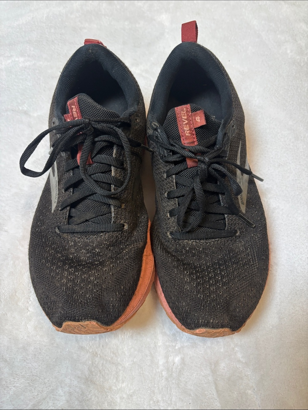 Brooks Women’s Black Running Shoes with Pink Accents